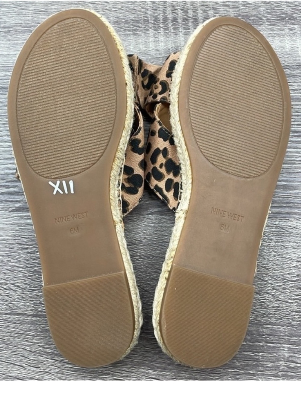 NEW! Nine West Leopard Print Knotted Espadrille Slide - Tan/Black. 6M. - Picture 11 of 11